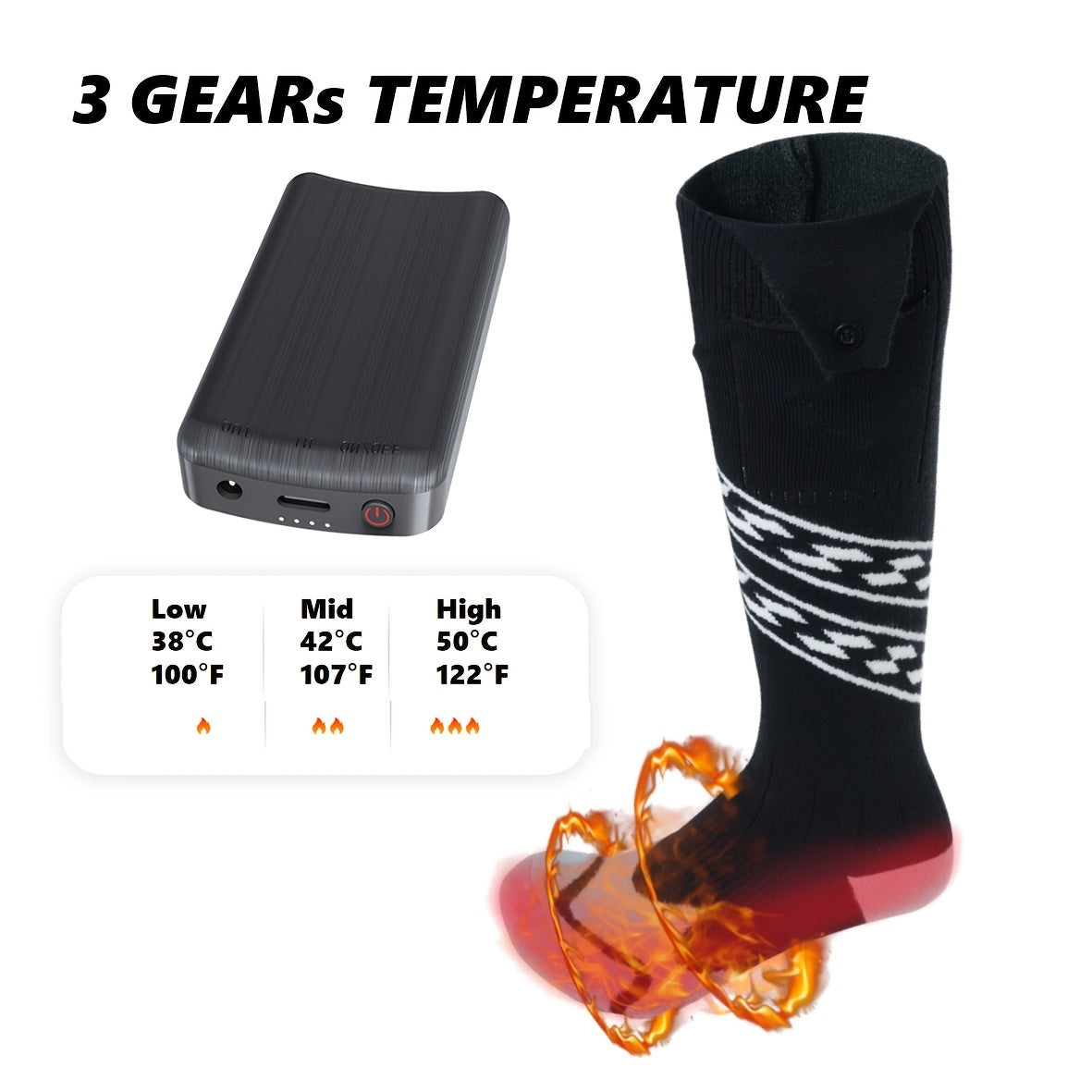Rechargeable Heated Socks- HMT24HS