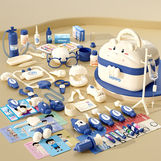 Children's Play Doctor Kit with Small Equipment & Storage Box TJR7Q3Y