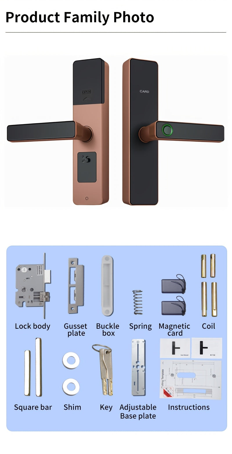 Smart Home Security Fingerprint Door Lock- HMT12M2
