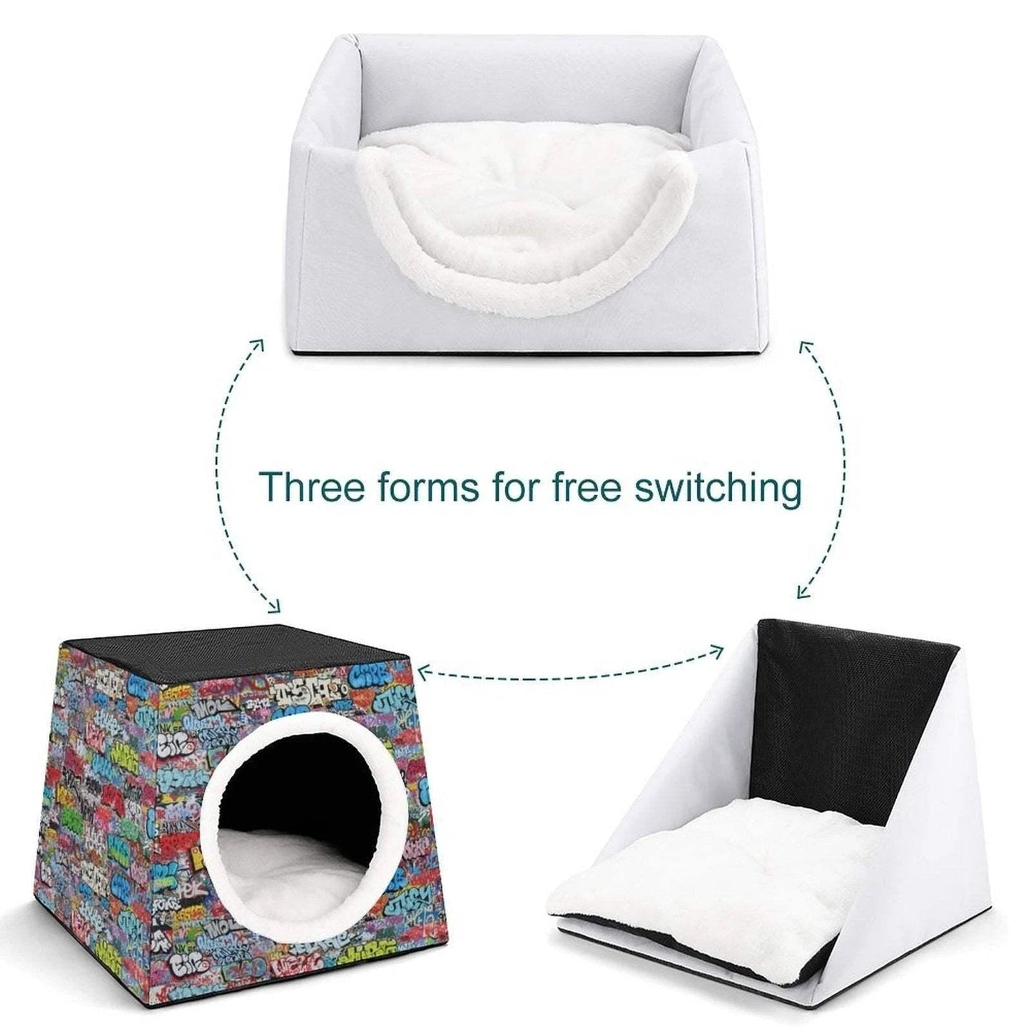 Retro-Futurist Space Capsule Pet Bed - Waterproof Mid-Century Modern Cat House & Designer Puppy Lounge