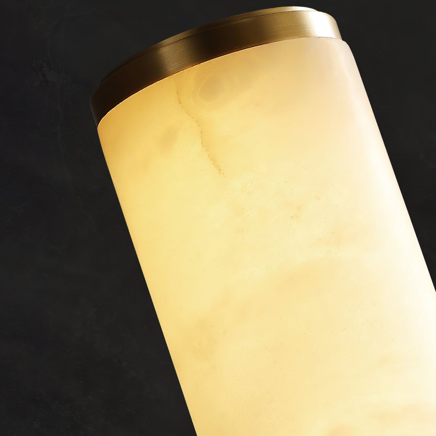 Minimalist Marble Tube Wall Light With Rectangular Backplate