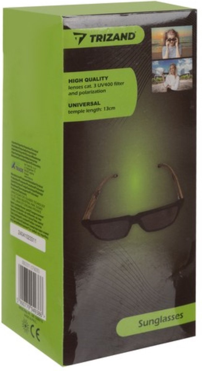 Trizand Uniseks Houten Pootjes Zonnebril met Polarisatie