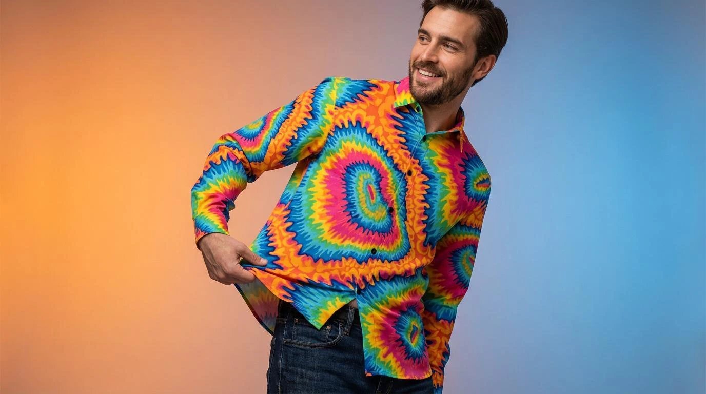 Psychedelic Rainbow Spiral Tie-Dye Shirt