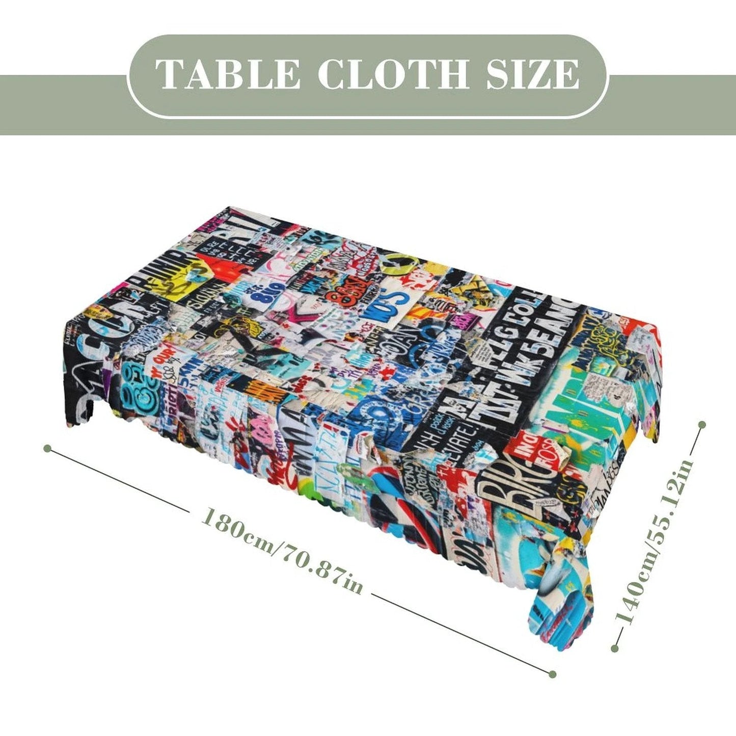 Kitchen Rectangular Tablecloth(One-sided Printing)