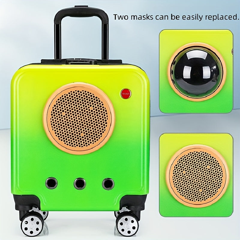 Premium PVC Pet Travel Carrier with Wheels-JEYA