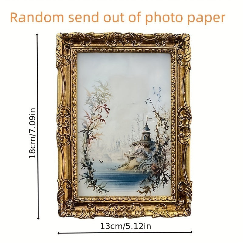 Vintage French Embossed Resin Photo Frame - L2EN