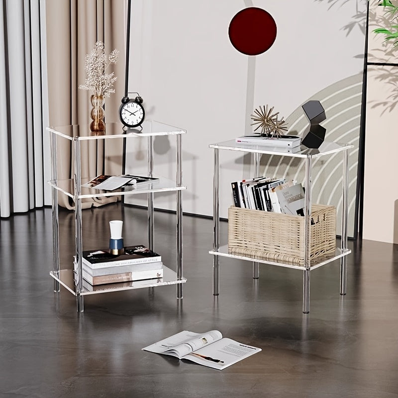 Clear Acrylic 2/3 Tier Side Table - ID2J