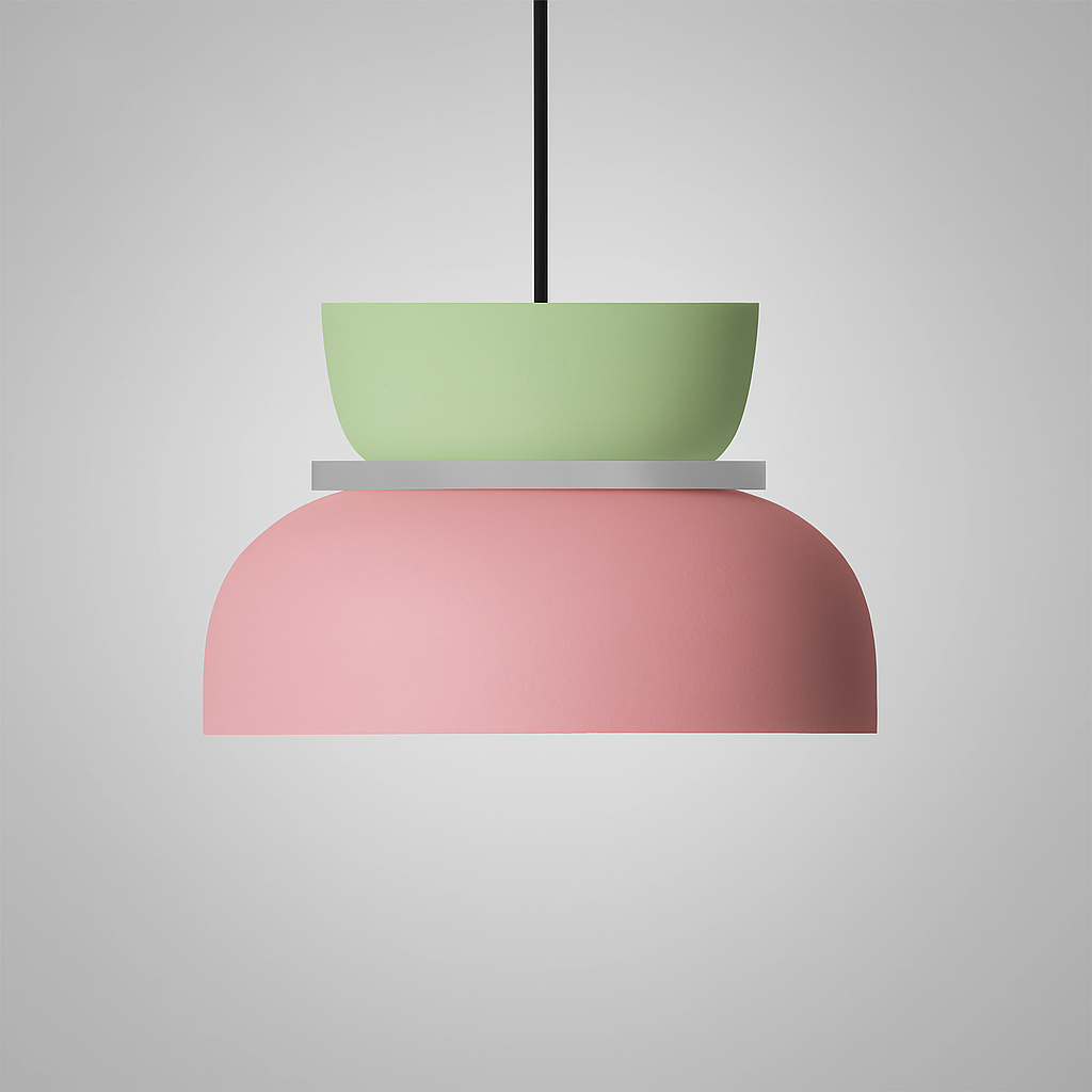 Dual-Layer Zinc Alloy Dome Pendant Light