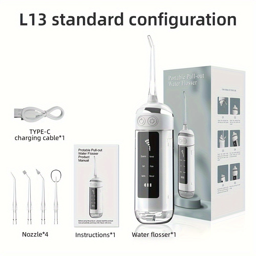 Portable Dual-Use Wireless Water Flosser, Multiple Cleaning Modes TJR3N1X