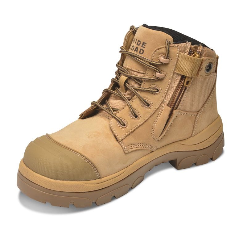 Wide Load 6 Inch Wheat Composite Toe Zip/lace Boot Copy
