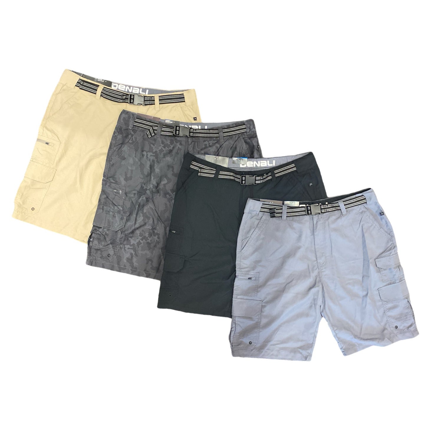 Denali Men's Lightweight Microfiber Hybrid Belted Cargo Short