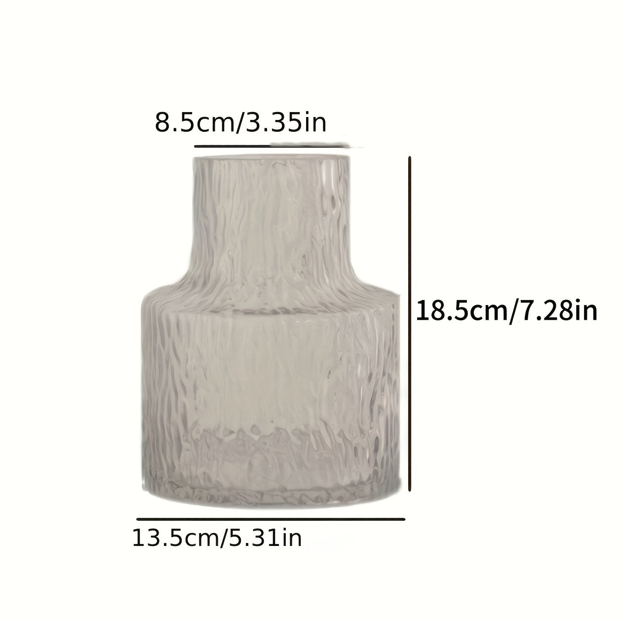 Nordic Vintage-Style Textured Glass Vase - TYNU