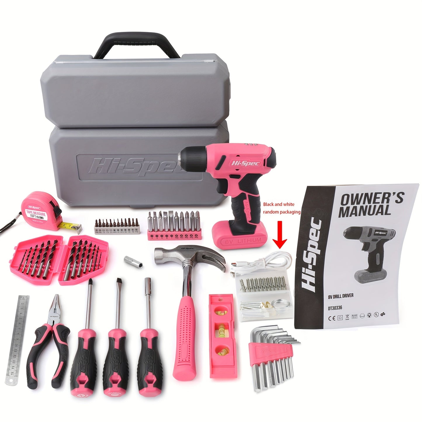 HiSpec 58Piece Pink Drill Tool Set- HMT21DS