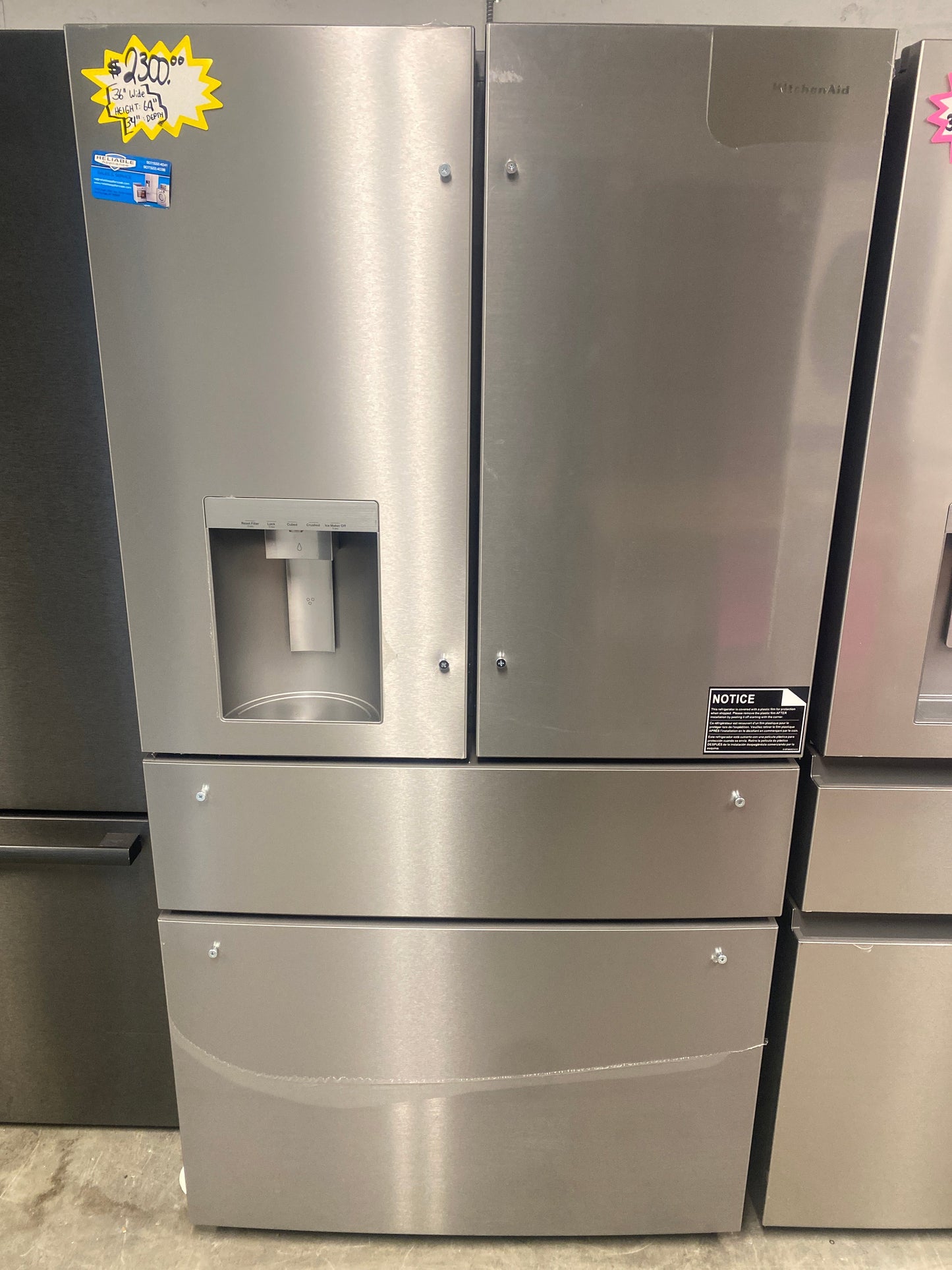 Kitchenaid 29 cu. ft. 4-Door Stainless steel Refrigerator