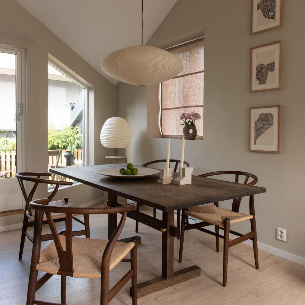 Japandi Paper Pendant Light With Xuan Paper Shade