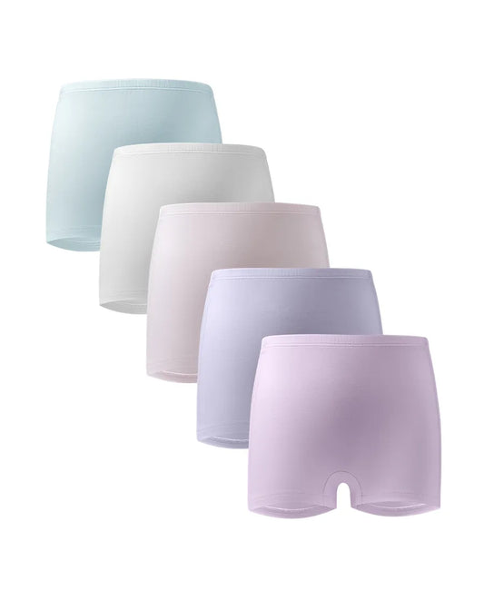 Aimer Kids Modal 5-Pack Mid-Rise Boyshorts For Girls