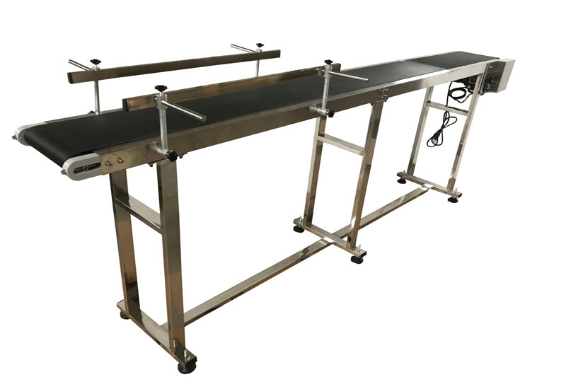 110V 2.1m PVC Conveyor Double Guardrail 20cm