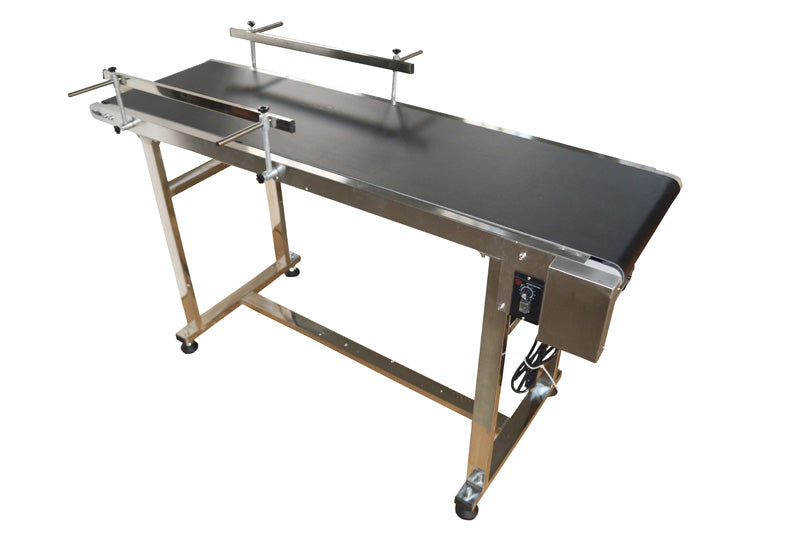 110V 1.5m PVC Conveyor Double Guardrail 40cm