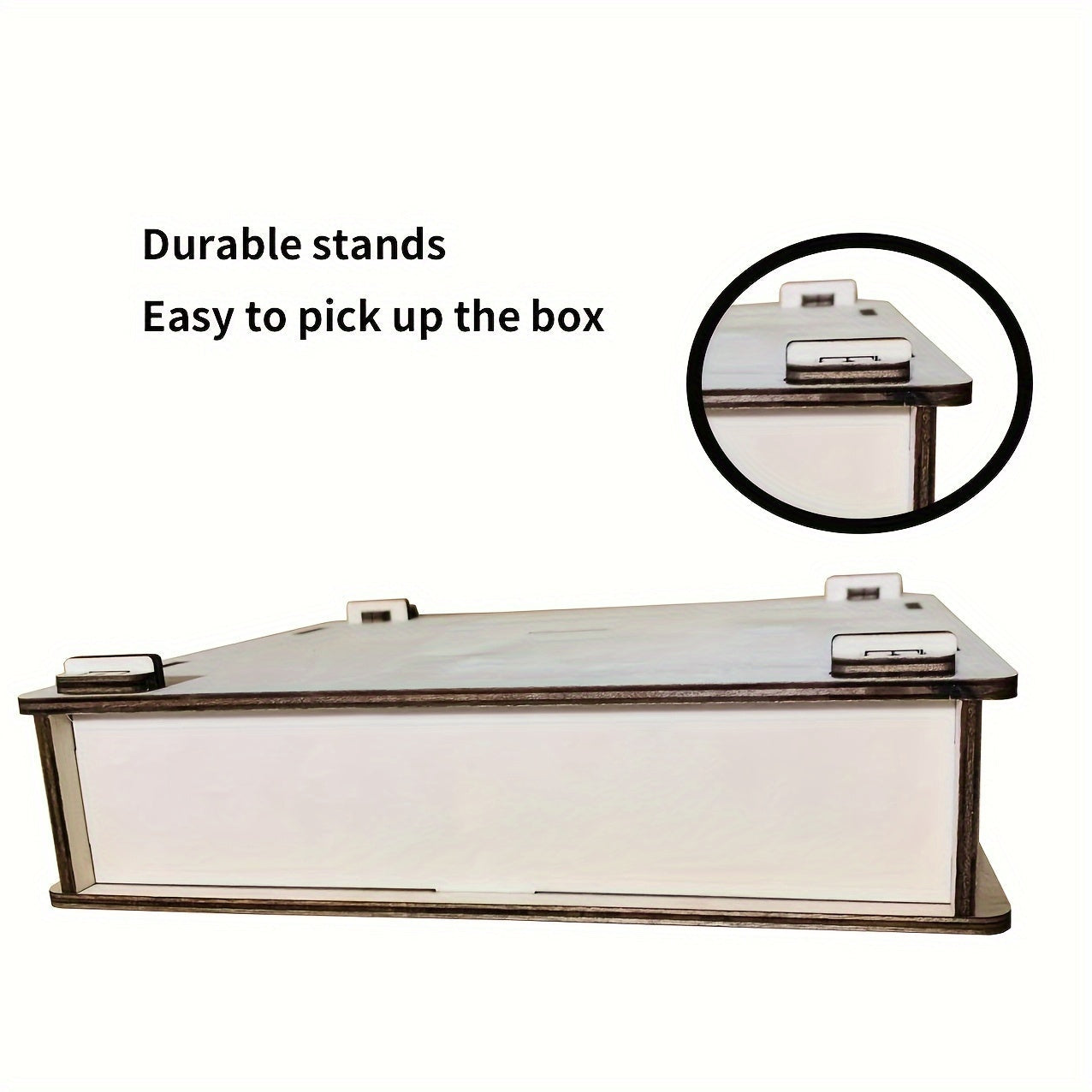 Beige Wooden Craft Organizer Box - SCI0