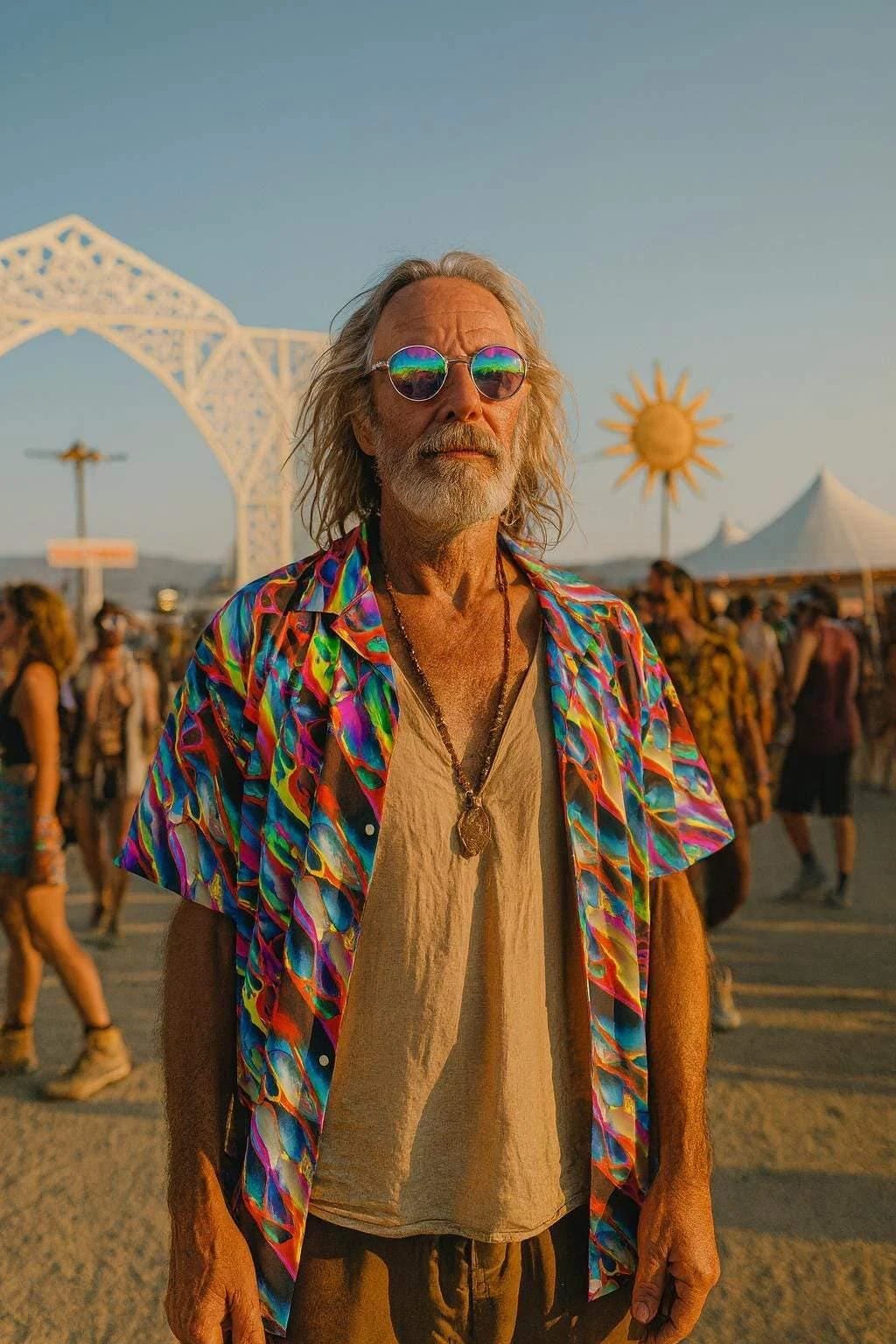 Prismatic Crimson Wave Hawaiian Shirt for High-Energy Festival Dressers — Bold AOP Aloha Button-Up, Summer Beach Statement Top, Maximalist Party Shirt