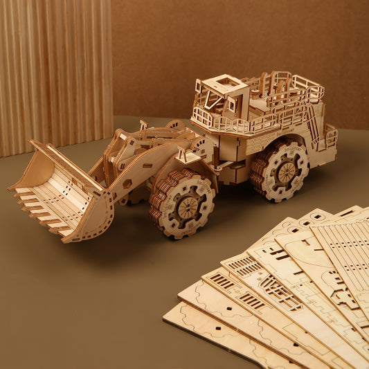 3D Wooden Puzzle Steam Train Forklift- HMT24TR