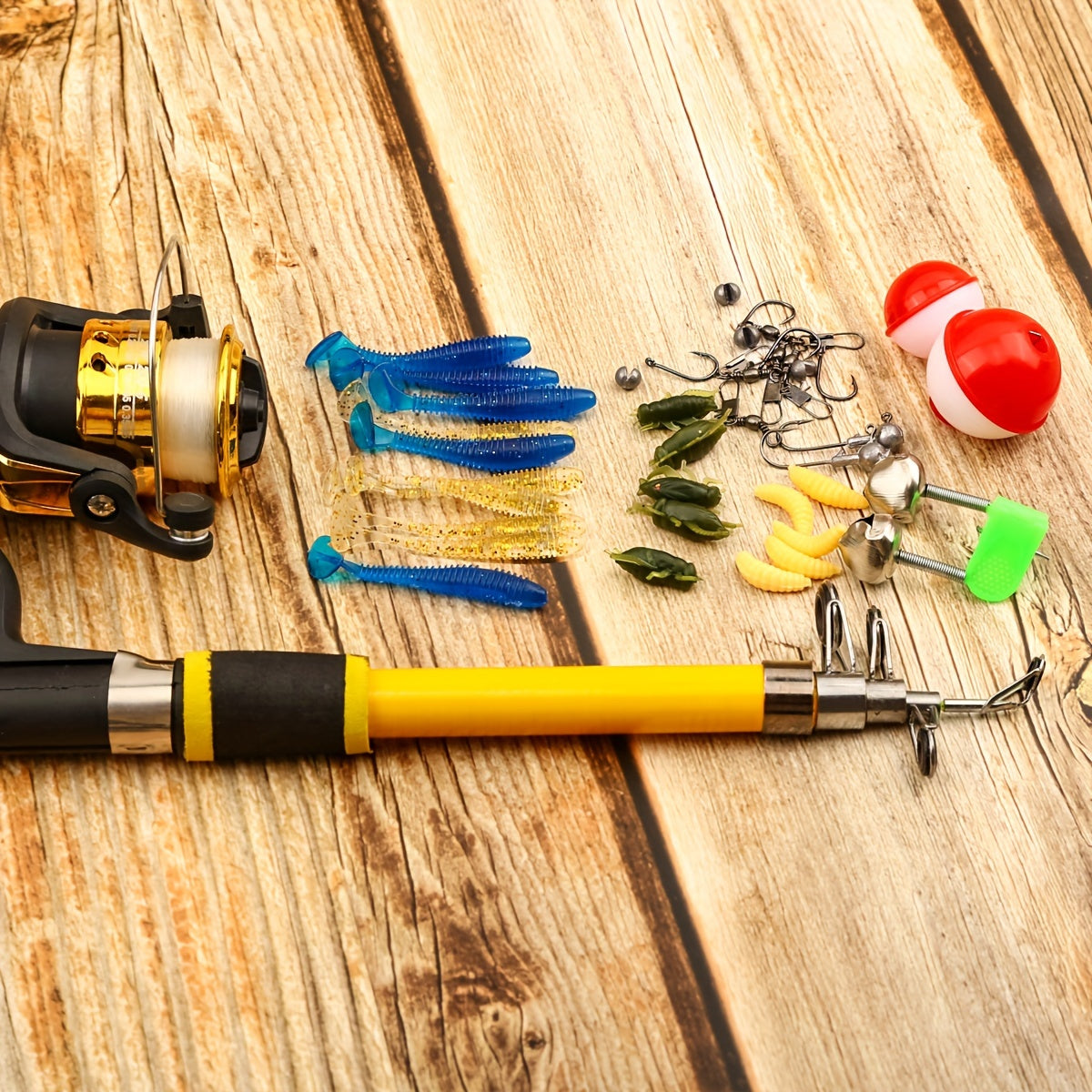 Yellow Fishing Rod Combo with Tackle Bag-CLOG