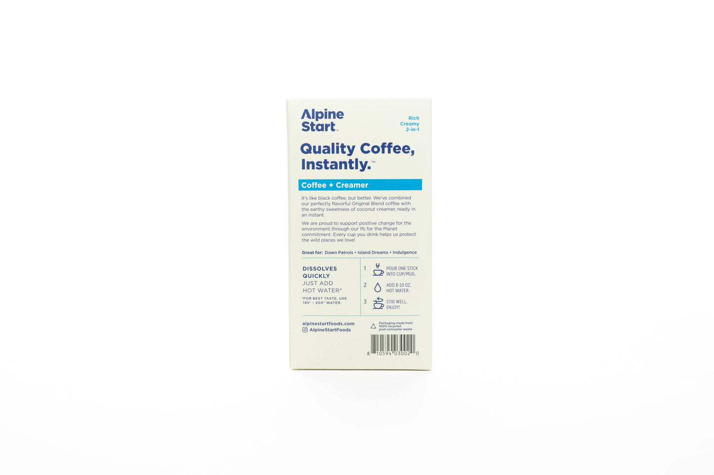 Alpine Start - Coffee+Creamer Cartons