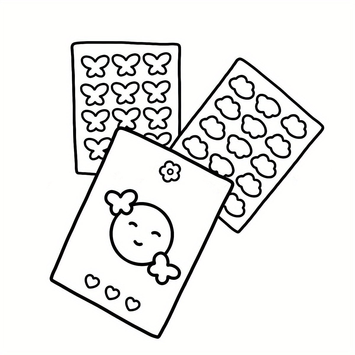 Mixed Color Paper Easy Coloring Book - VI30