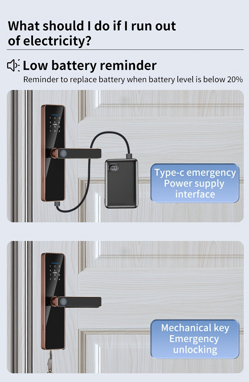 Smart Home Security Fingerprint Door Lock- HMT12M2