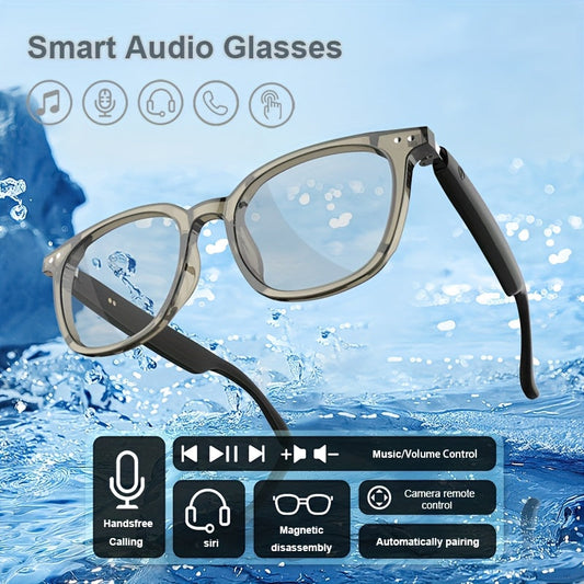 Smart Audio Glasses, Touch Control, Built-In Mic for Calls TJR4K2B
