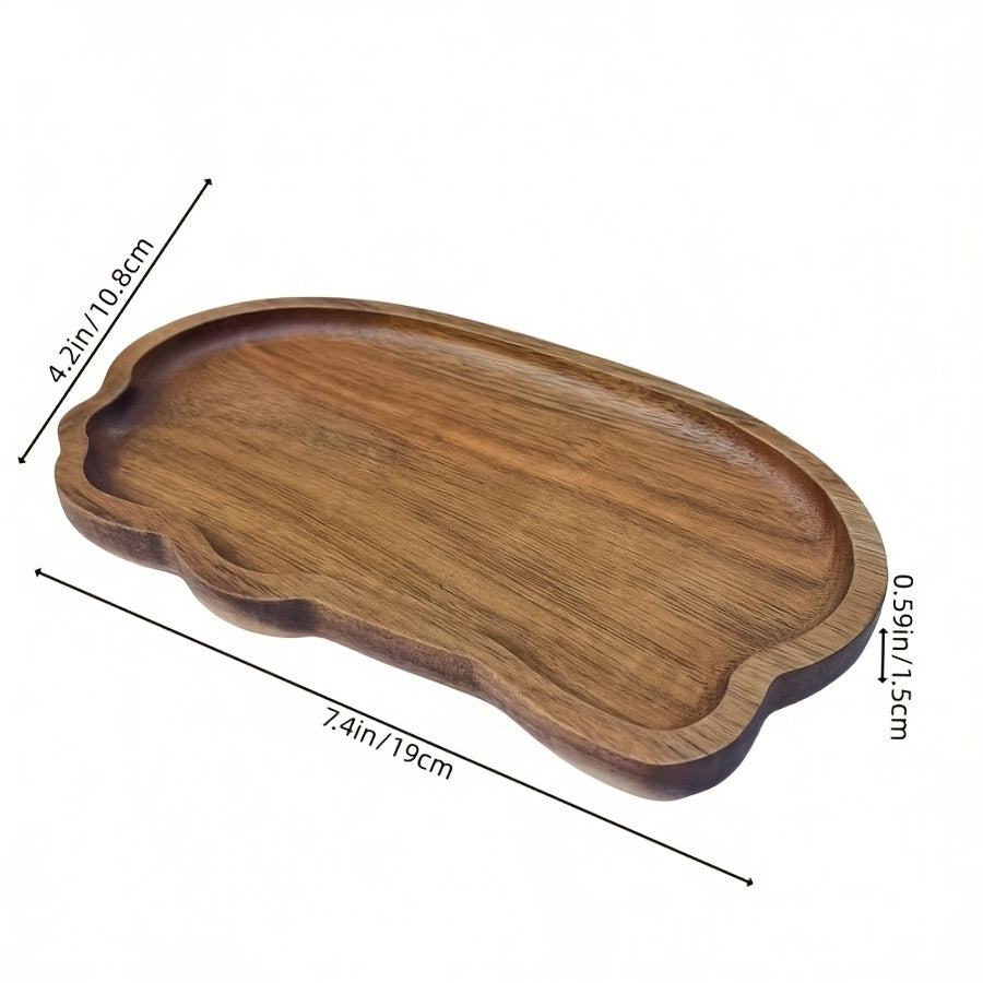 Cross border Japanese Acacia Wood Tray - C2U0