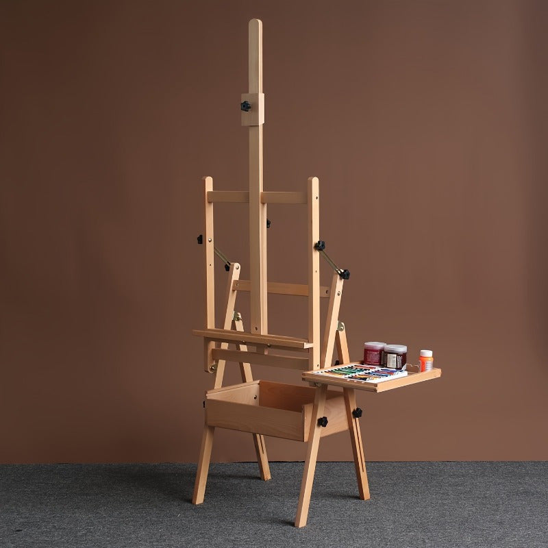 Premium Beechwood Easel with Sliding-Out Storage Box - AX9U