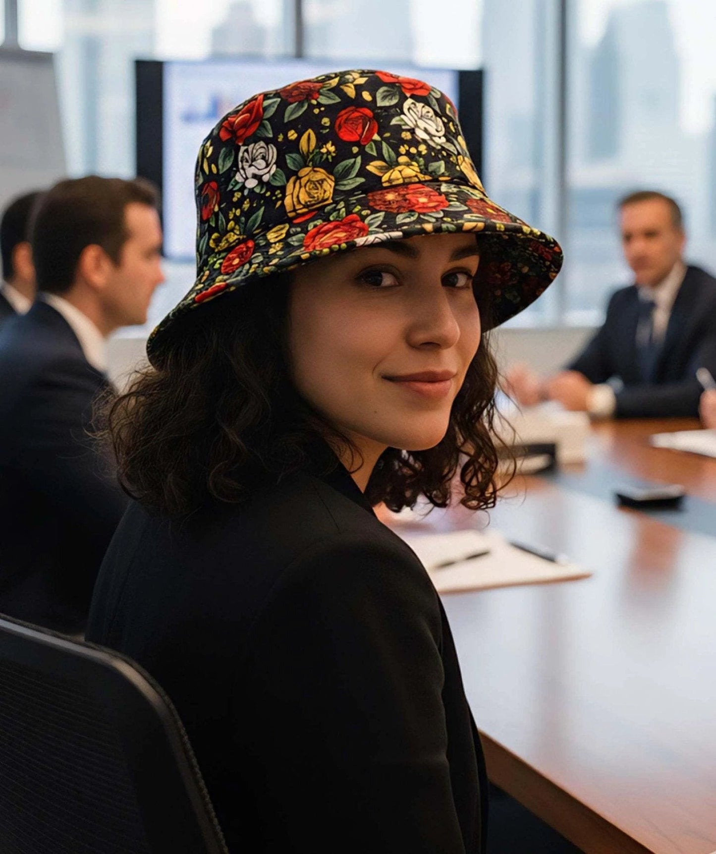 Floral Rose Equestrian Gothic Bucket Hat for Vintage-Inspired Dressers — AOP 100% Polyester, Lush Botanical Sun Hat, Festival Streetwear Statement