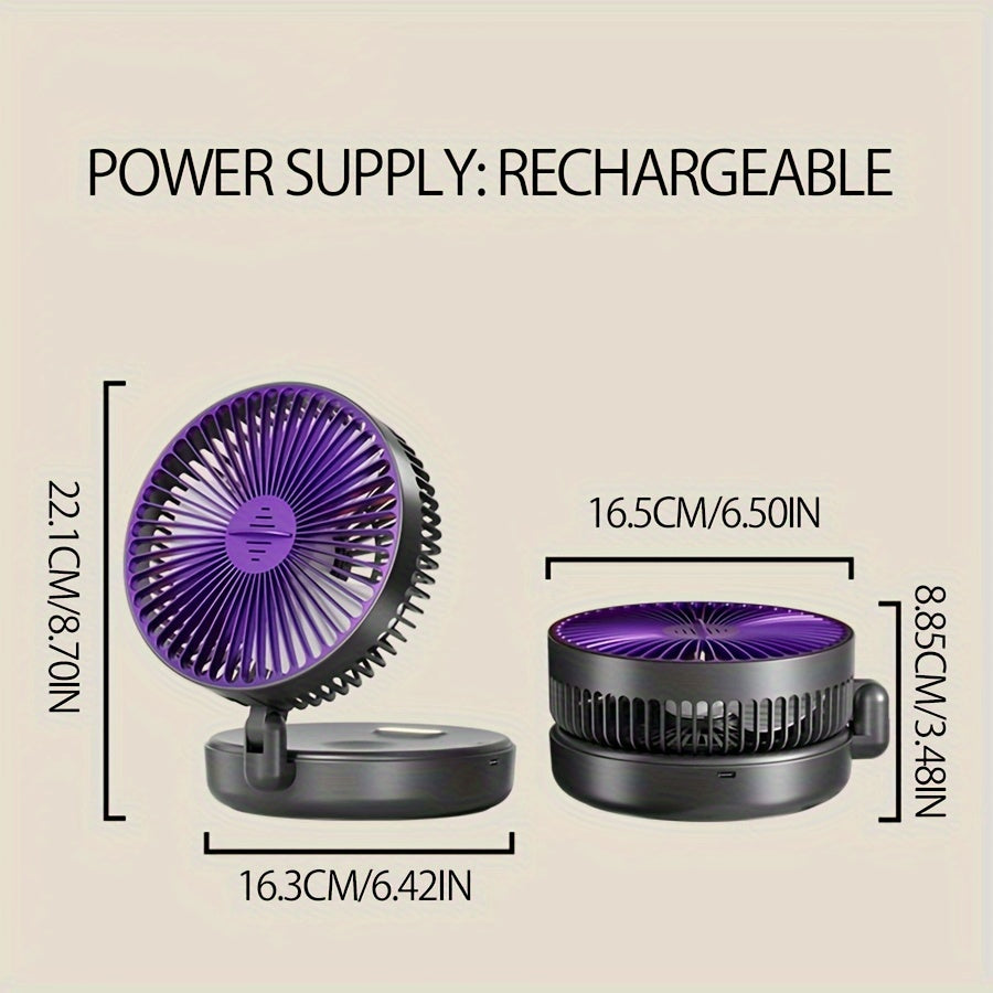 Rechargeable Circulation Fan with Adjustable Speeds - TJR3Q4Y