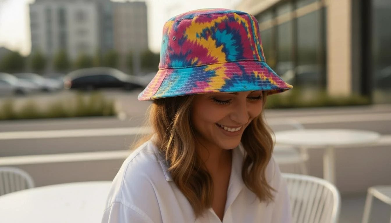 Reversible Bucket Hat • Psychedelic Kaleidoscope, Graffiti Print