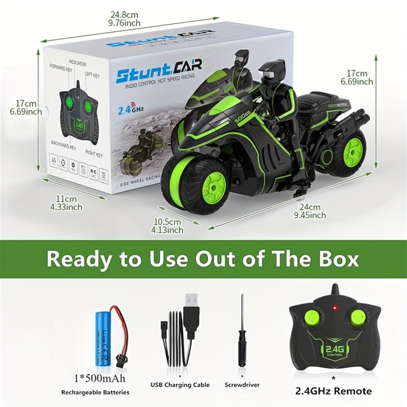 Remote Control Motocross Toy, 360° Stunt Bike TJR5M8P