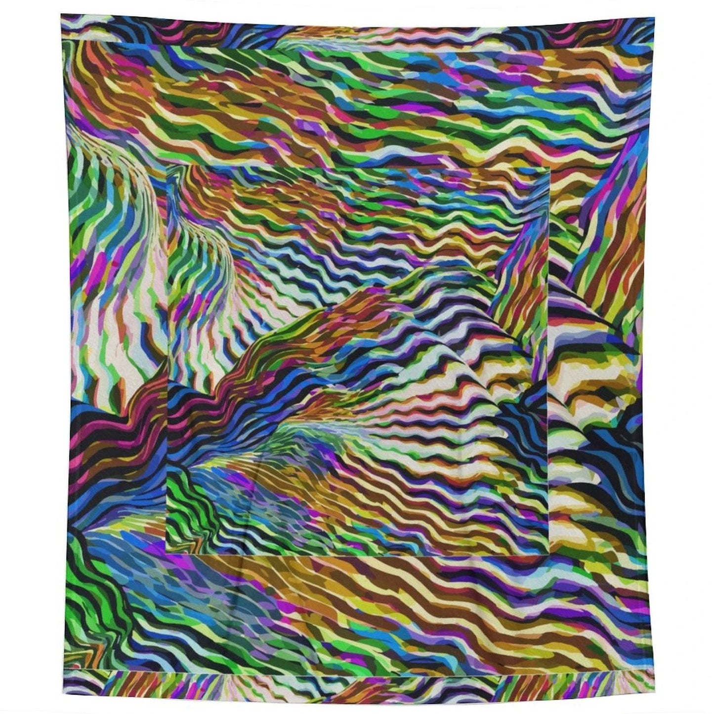 Lightning Complex Abstract Art Flannel Blanket 70x80 Cozy Mindful Comfort With Sustainable Warmth