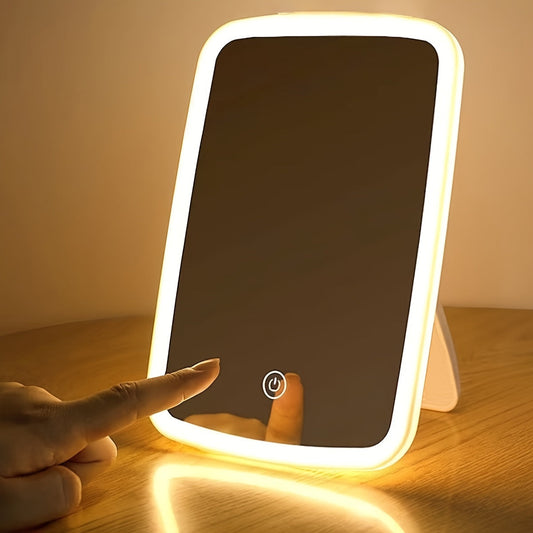 USB Charging White LED Makeup Mirror - QN2K
