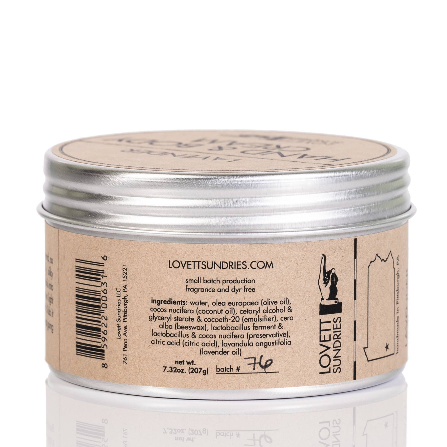 Lovett Sundries - Hand and Body Cream: Lavender