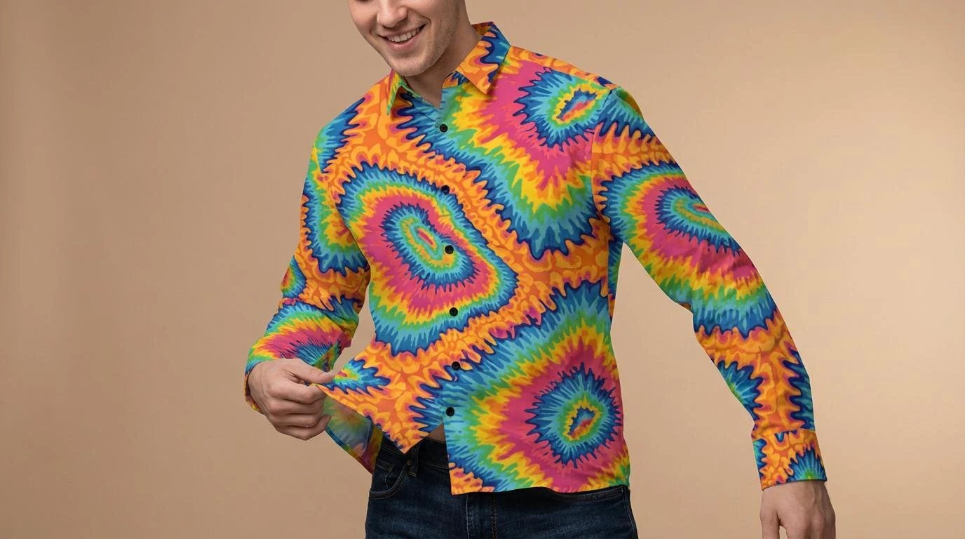 Psychedelic Rainbow Spiral Tie-Dye Shirt