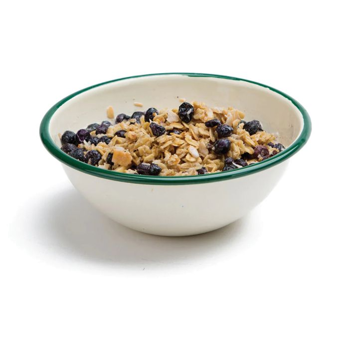 Granola with Blueberries, Almonds, and Milk