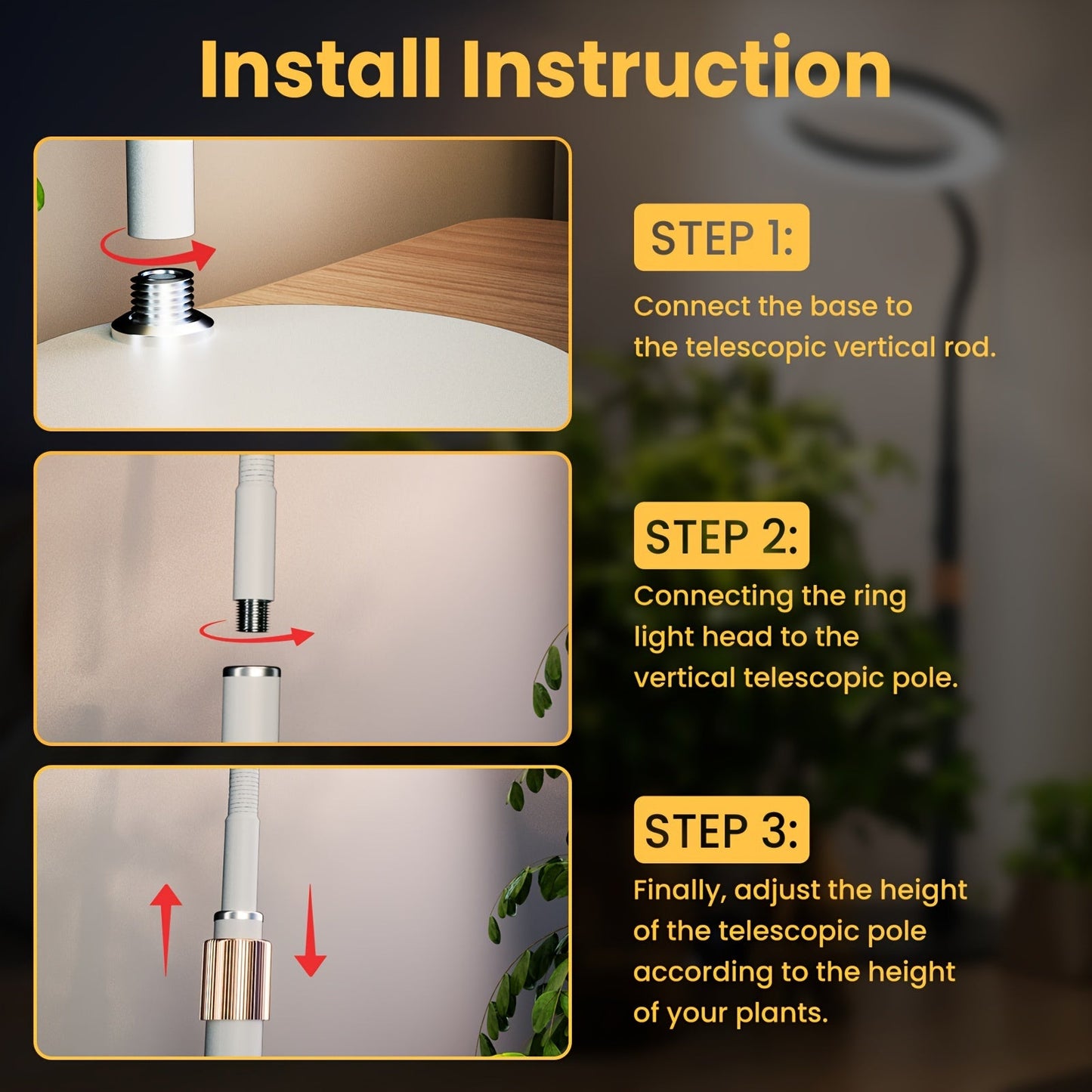 LED Grow Light with Timer and Dimming-JPPR