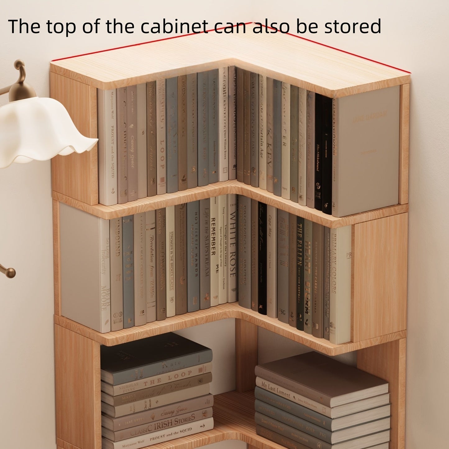 Corner Wooden Bookshelf - N3RV