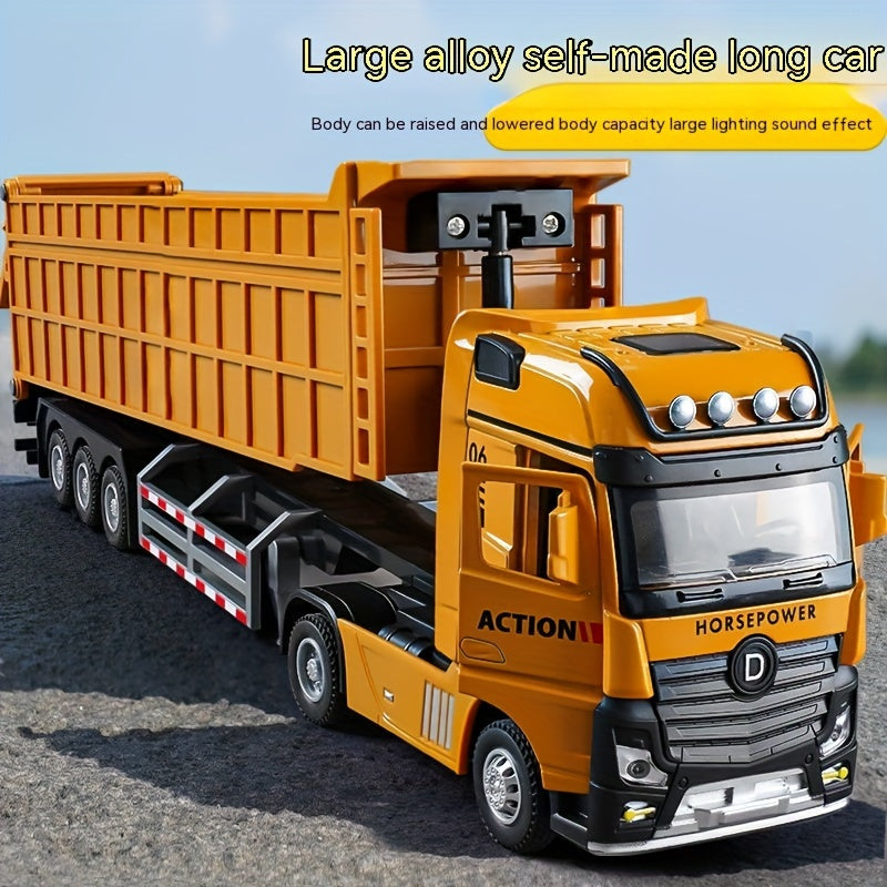 Extra-Large Alloy Construction Truck Toy, Yellow TJR6L7P