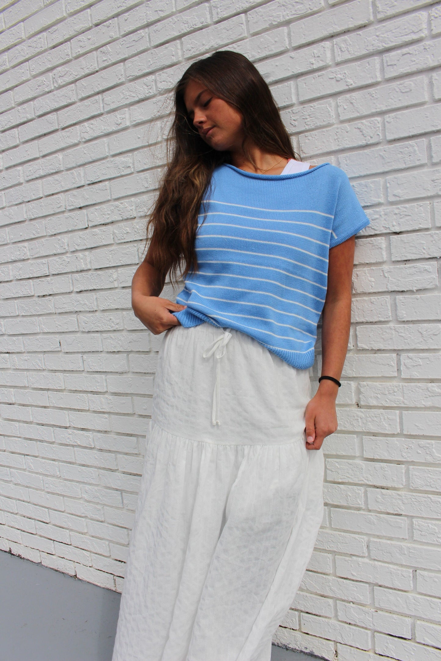 Vera Boat Neck Striped Sweater