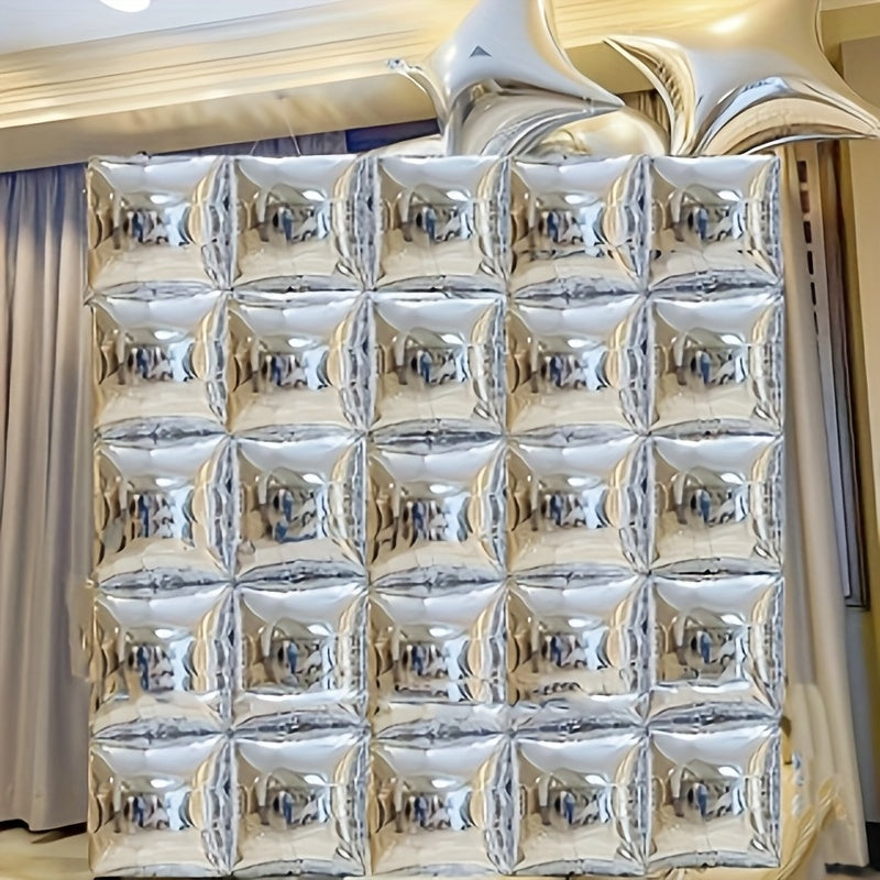 Silver Foil Balloon Wall Set  50pcs-JV4K