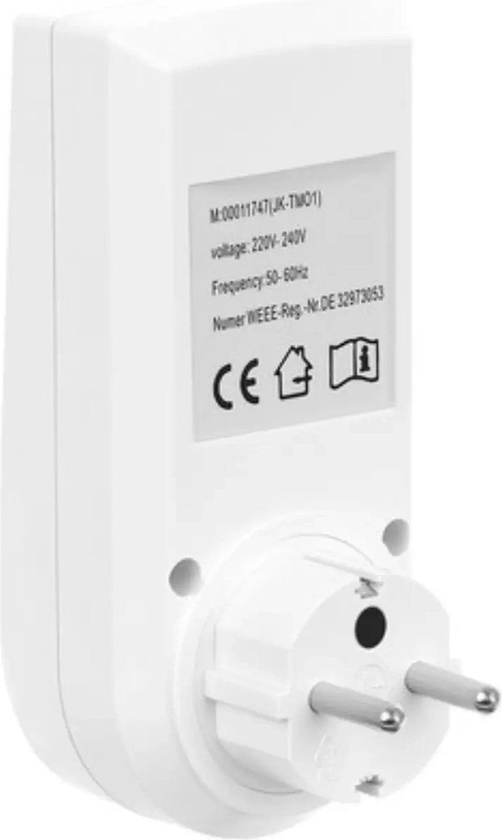 Ruhhy Tijdschakelaar aan/uit schakelaar - 16A - 230V/50Hz - Wit