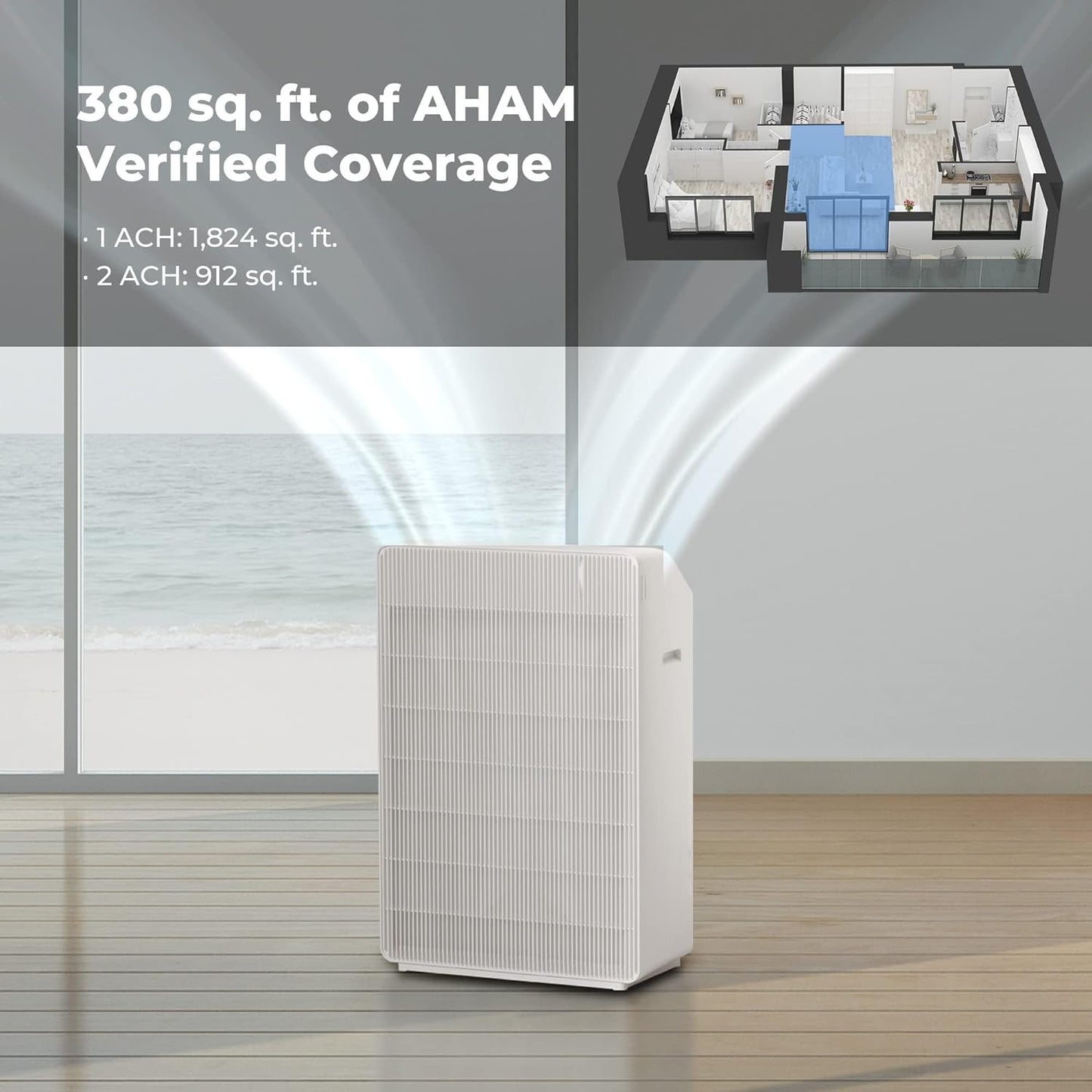 Refurbished B grade 3-Stage Filtration H13 True HEPA Air Purifier (CAC-R1510FW)