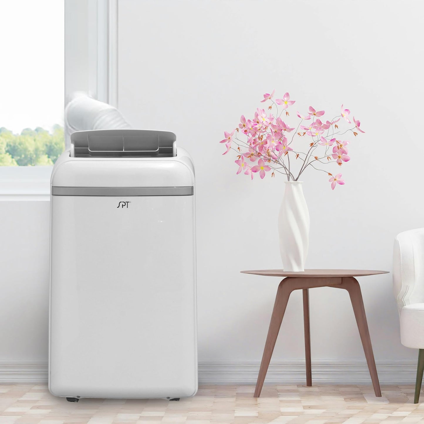 SPT 13,500 BTU portable AC, cooling/dehumidifier/fan, remote control, for 300–350 sq.ft rooms