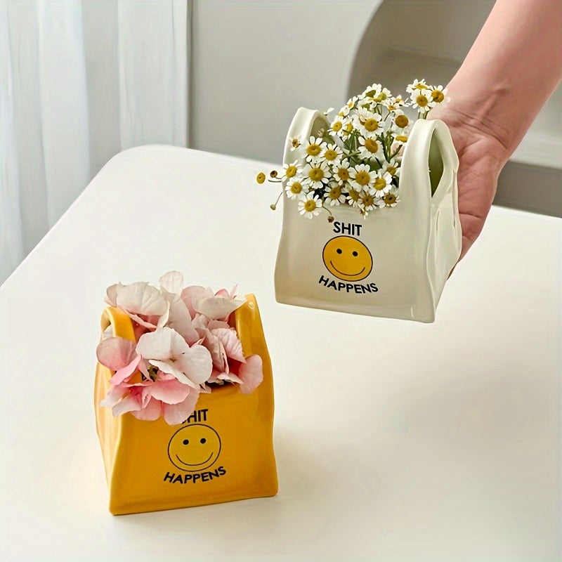 Ceramic Tote Bag Design Desk Organizer - M2DC